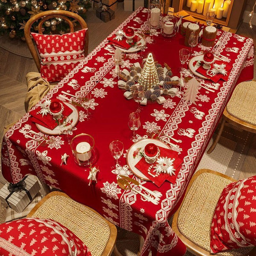 Mantel Navideño Recién Llegado Con Estampado Alegre Para Liv