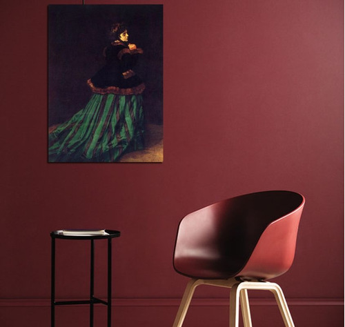 Vinilo Decorativo 50x75cm Claude Monet Mujer Con Vestido