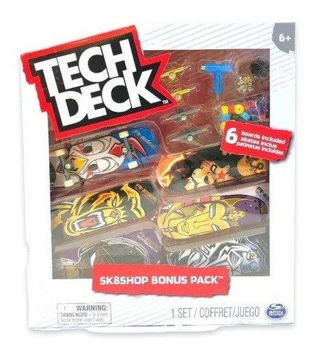 Imagen 1 de 3 de Tech Deck Sk8shop Bonus Pack Finesse X6 Tablas Incluidas M4e