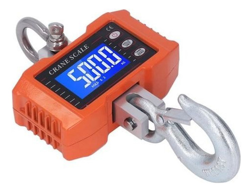 Balanza Para 1000kg Bascula Dijital Pantalla Lcd Naranja