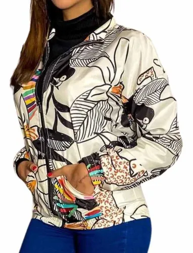 Jaqueta Corta Vento Blusa Feminino Inspired Farm Estampada