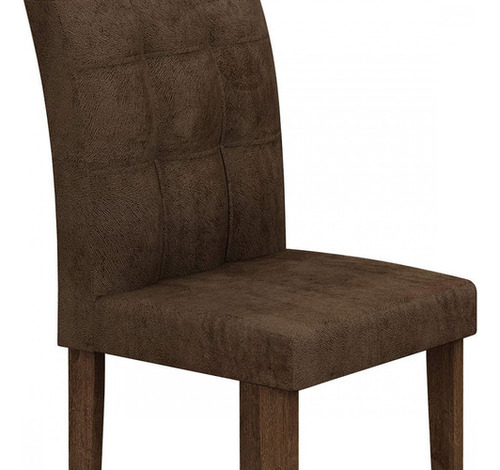 Mesa de comedor clásica, tapa de cristal, 4 sillas, color marrón, diseño de tela de silla: lisa
