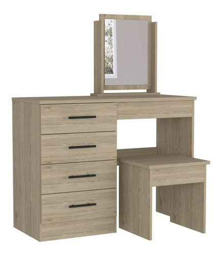 Mueble De Tocador Kaia, Beige Y Blanco