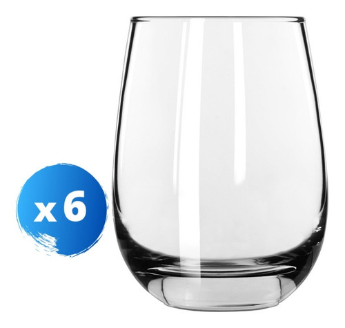 Vaso Vino Stemless - Copa Sin Pie 451 Ml X6 Unid