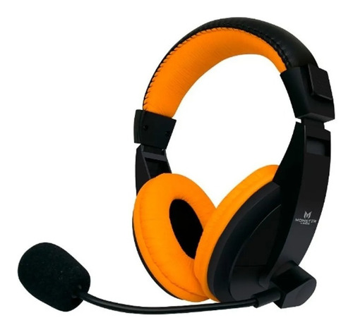 Auriculares Monster Gamer Loud Orange Mic Aux Ps4 Xbox One