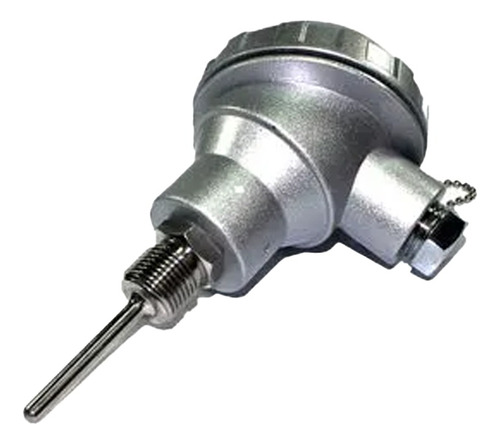 Sensor Rtd Pt100 200 ºc Cabezal Din B Rosca 1/2 Bsp Inox