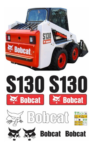 Adesivos Bobcat S130 Kit Emblemas Completo  Mk