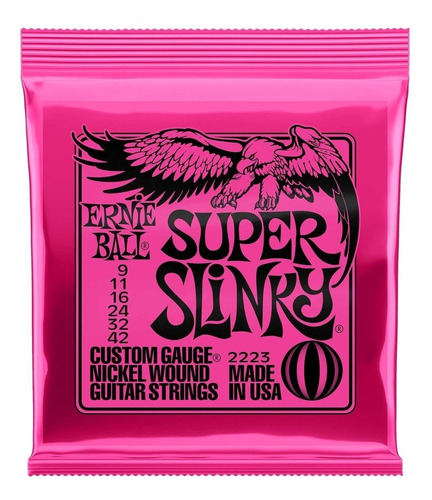 Cuerdas Guitarra Eléctrica Ernie Ball Super Slinky 9-42 2223