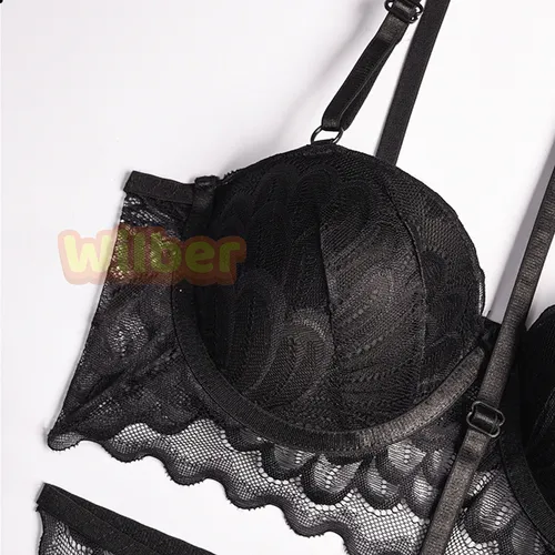 Lenceria Para Mujer Conjuntos Con Encaje Con Cuello Halter
