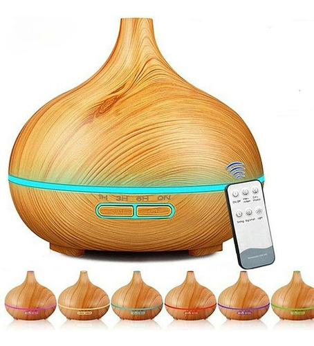 Humidificador De Aromaterapia Aire Difusor Aromas 500 Ml Color madera Claro