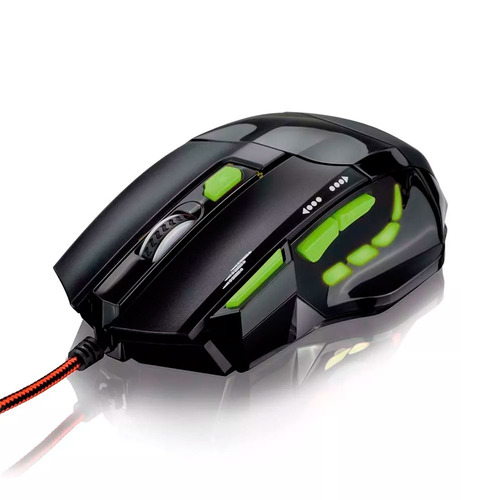 Mouse Gamer Mo208 4 Velocidades 7 Botões Disparo Triplo