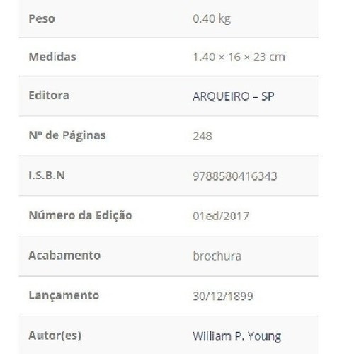 Livro Novo A Cabana - Deu Origem Ao Filme