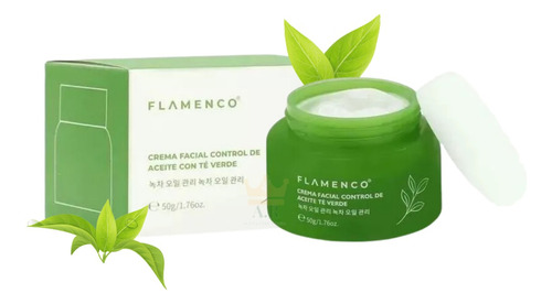 Crema Facial Control De Aceite Nutre Humecta Con Té Verde 