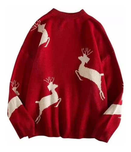 Suéter De Navidad Adular Versión Coreana Kawaii Pareja Ropa