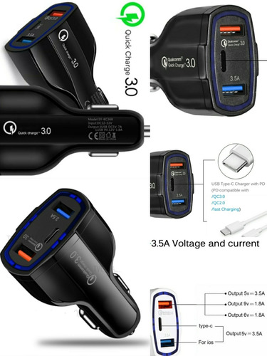 Cargador Carga Rapida Quick Charge 3.0 Xiaomi Samsung Y Otro