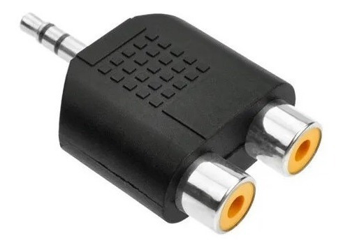 Adaptador De Plug 3.5 Stereo A 2 Rca Hembras Sonido Pc