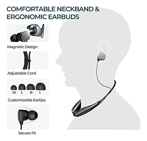 Auriculares Redzoo Neckband, Auriculares Bluetooth Alrededor