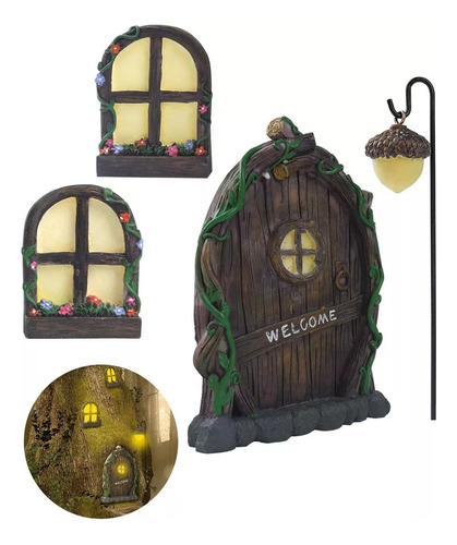 Puerta De Hadas Para Decoraciones Árboles Accesorios Jardin