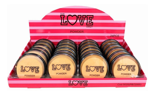 Maquillaje Polvo Compacto Love Crazy (caja X 24 Unidades)