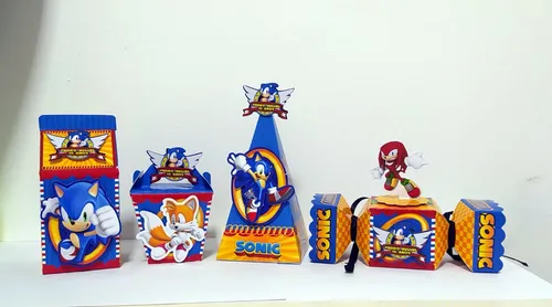 Caixa Surpresa + Kit De Colorir - Sonic