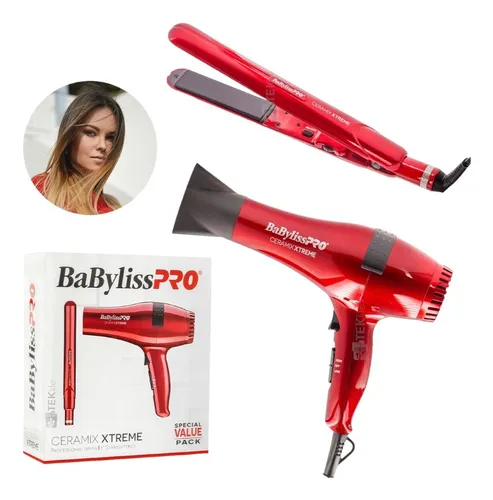 Combo Babyliss Plancha 1 + Secadora 2000w Ceramix Xtreme