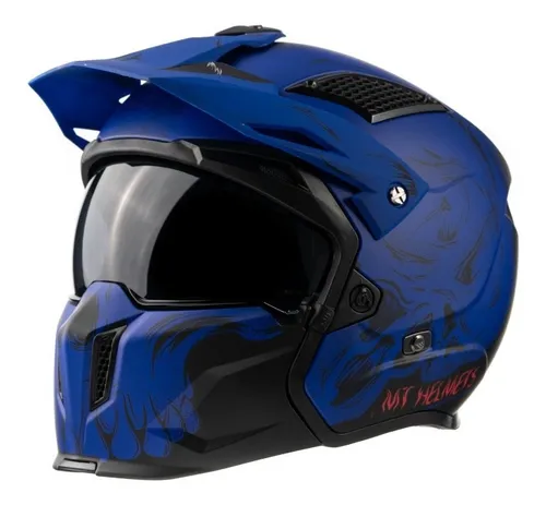 Casco Para Moto Mt Helmets Streetfighter Doble Mica Cert Ece