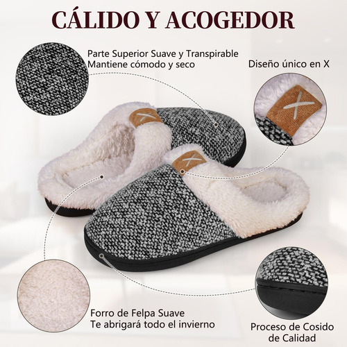 Acogedoras Zapatillas De Casa De Espuma Con Memoria