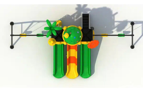 Juego Infantil Champy Green Con 3 Resbaladillas Y Columpios