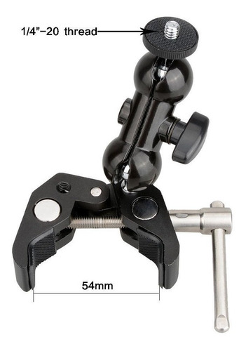 Imagen 5 de 5 de Brazo Articulado Magic P/ Led Mic Monitor Video + Pinza