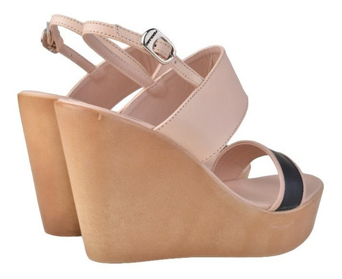 Sandalias Taco Chino De Mujer De Cuero Lappas - Ferraro