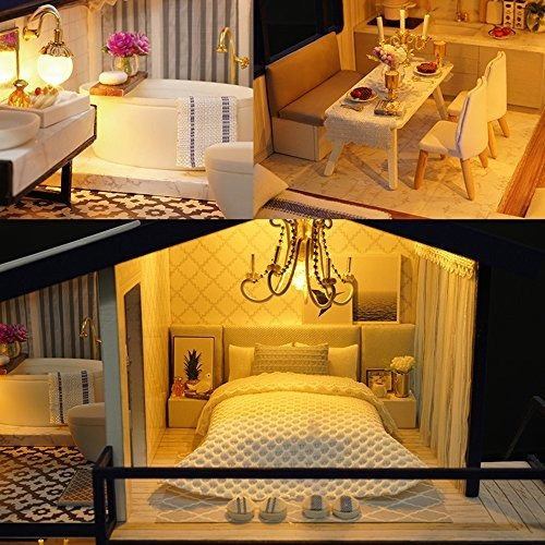 Imagen 4 de 8 de Unihobby Diy Miniatura Casa De Muñecas Kit Time Apartment