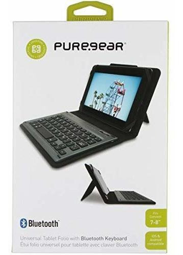 Puregear Universal 7  - 8  Tablet Folio Con Teclado Bluetoot