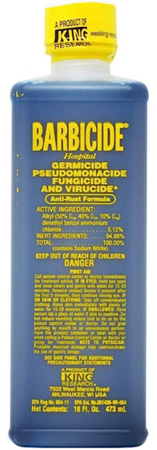 Barbicide Concentrado Desinfectante Esteticas/ Barberia 16oz