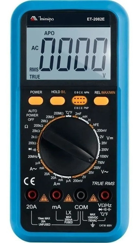 Multímetro Indutância Capacímetro Minipa Et-2082e 