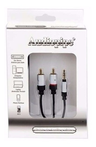 Audiopipe Aiq-s35rca-6 Cable Plug 3.5st A 2 Rca De 1.8 Mt A