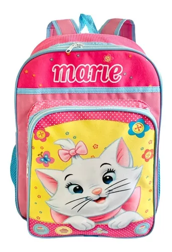 Mochila Escolar Infantil Gata Marie Costas Lancheira+Estojo