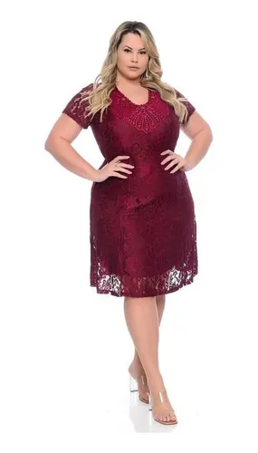 Vestido midi plus deals size mercado livre