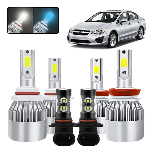 Kit De Focos Led 9005 H11 9006 Para Subaru Impreza 2008-2014