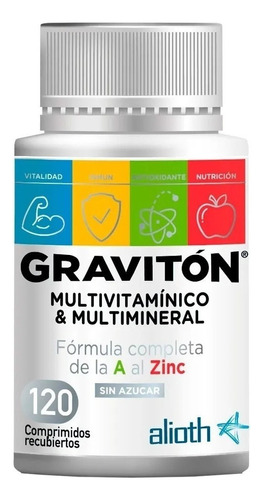 Gravitón Multivitamínico Multimineral Fórmula Completa 120u Sabor No