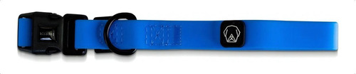 Collar de perro impermeable azul de tamaño pequeño, talla S