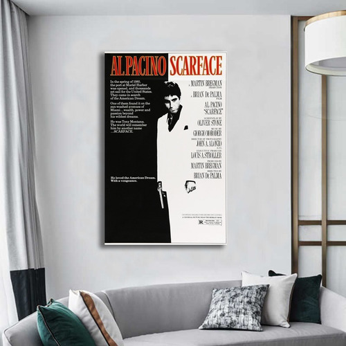 Cuadro Cine Scarface Tony Montana Diseño Poster 90x60 M6