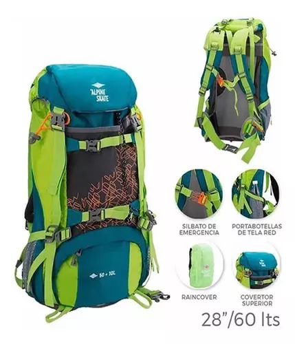 Mochila Mochilero Trekking 50 Litros Espalda Rigida Cobertor