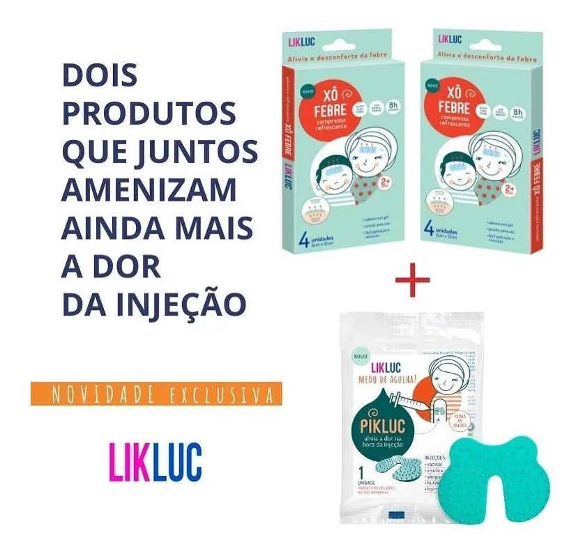 O Que Fazer Para Aliviar A Dor Da Vacina Kit Vacina Likluc - Pikluc ® + 2 Xô Febre ® | Frete grátis