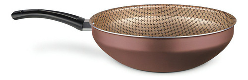 Frigideira Wok N28 Antiaderente Superflon Flora Colors Mta Cor Chocolate