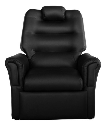 Poltrona Relax Reclinable Eco Cuero Negro Entrega Inmediata