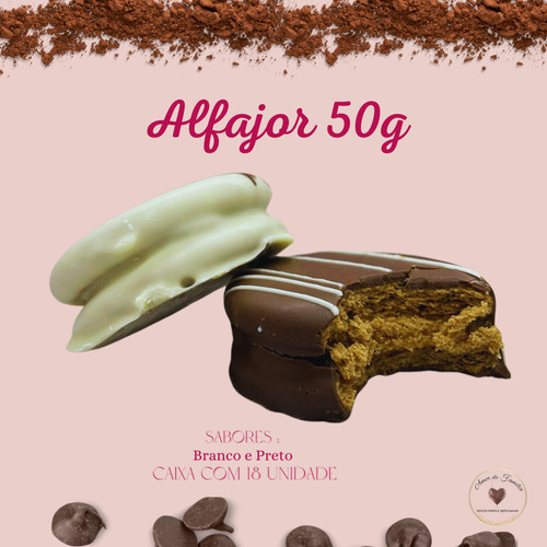 Kit 18 Uni Alfajor 50 Gr Doce De Leite Preço Direto Fábrica