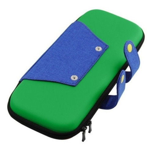 Imagen 2 de 6 de Bolso Luigi Bros Nintendo Switch Oled + Vidrio Mica Funda
