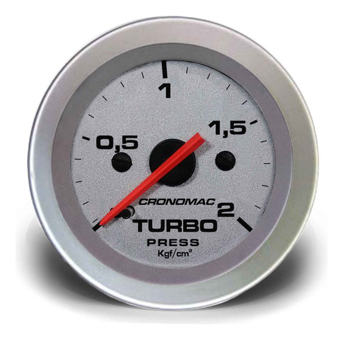 Manômetro Turbo 52mm Mecânico 2kg Racing Cronomac