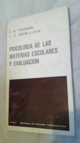 Psicologia De Las Materias Escolares Y Evaluacion Freeman 