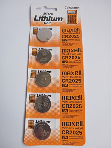 Blister Pila Maxell Cr2025(lithium)3v Para Reloj, Calculador